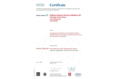 Certifikát informační bezpečnosti ISO 27001