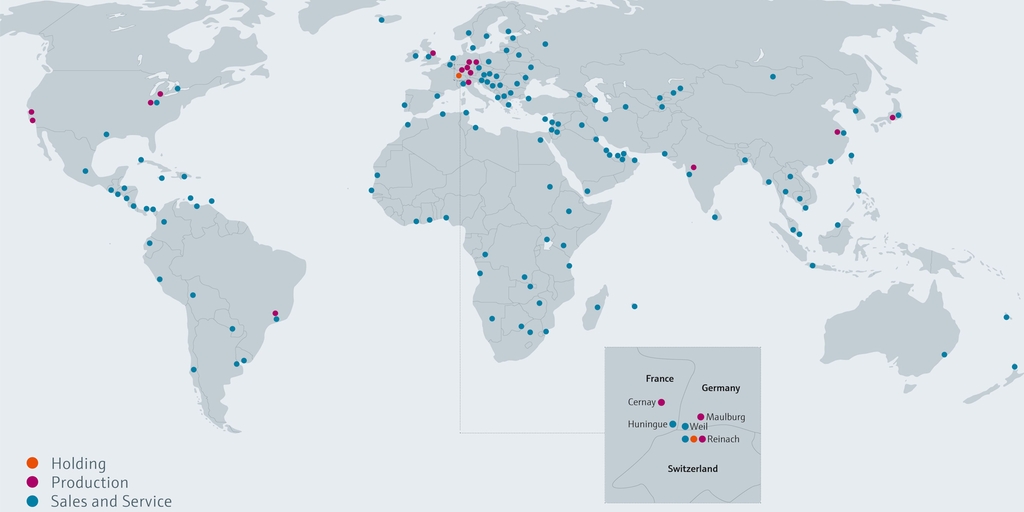 Globální a přitom lokální: celosvětová síť Endress+Hauser