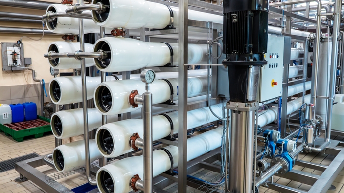 Reverse osmosis systems in a water treatment plant