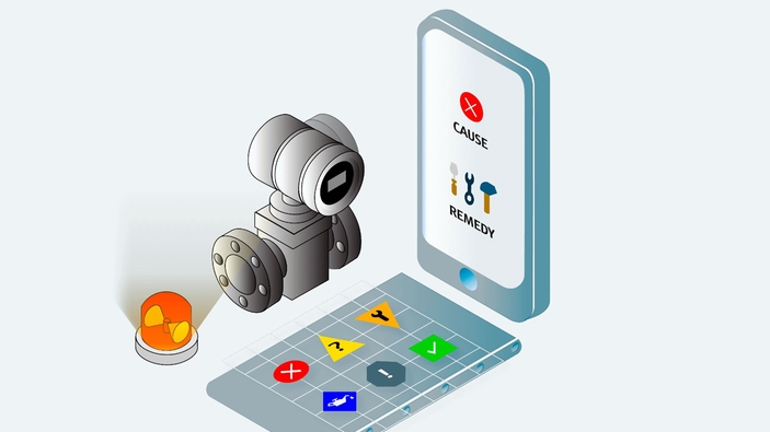 Přehledový obrázek digitální služby IIoT Netilion Health pro monitorování stavu majetku.