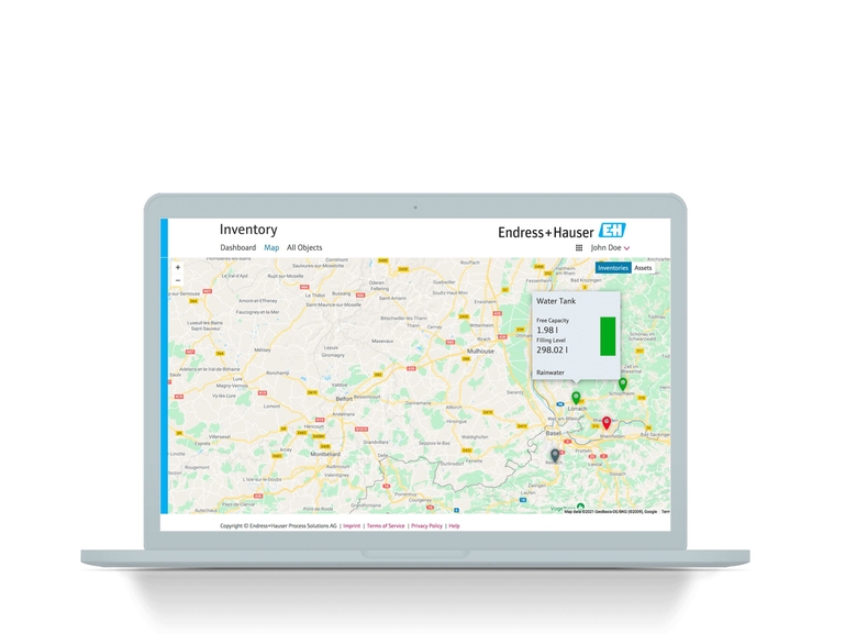 Netilion Inventory: snímek obrazovky notebooku služby pro správu inventáře založené na IIoT