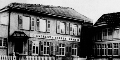 První prostory společnosti Endress+Hauser v roce 1955.