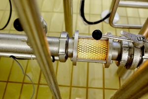 Sight glass in beer filtration