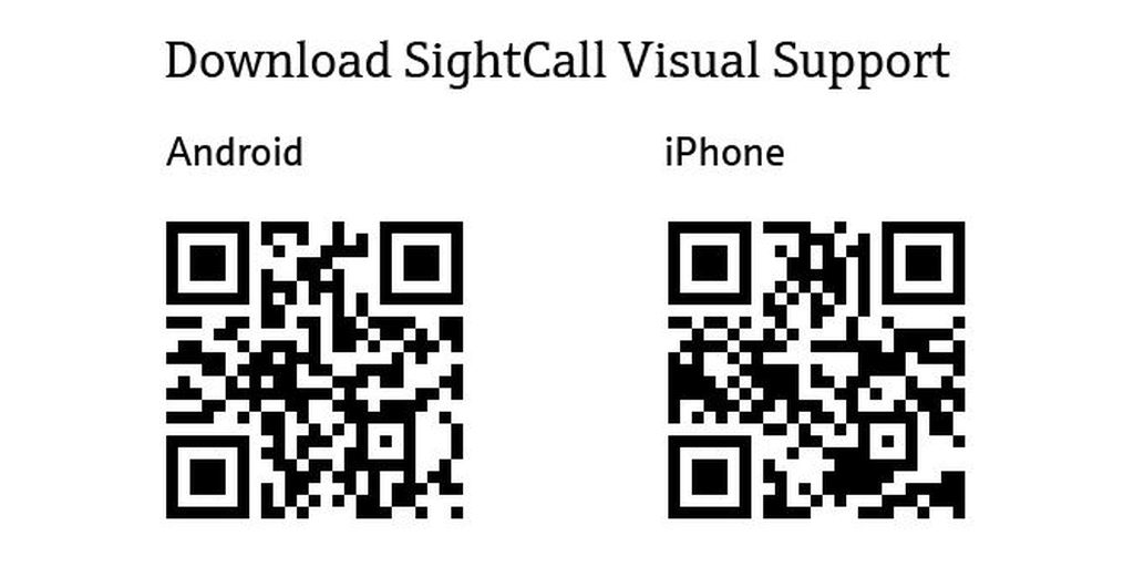stáhnout aplikaci SightCall Visual Support