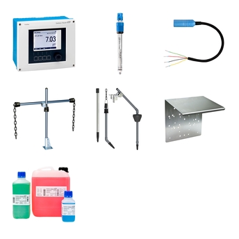Wastewater pH measuring point with glass sensor pH measuring point with glass sensor for wastewater applications
